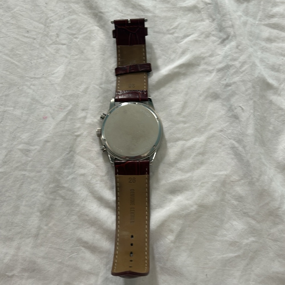 Fossil watch chronograph black dial alligator leather band - Picture 3 of 5